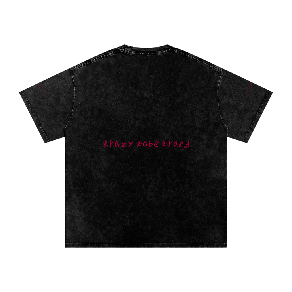 Snow Washed Oversized Cotton T-Shirt