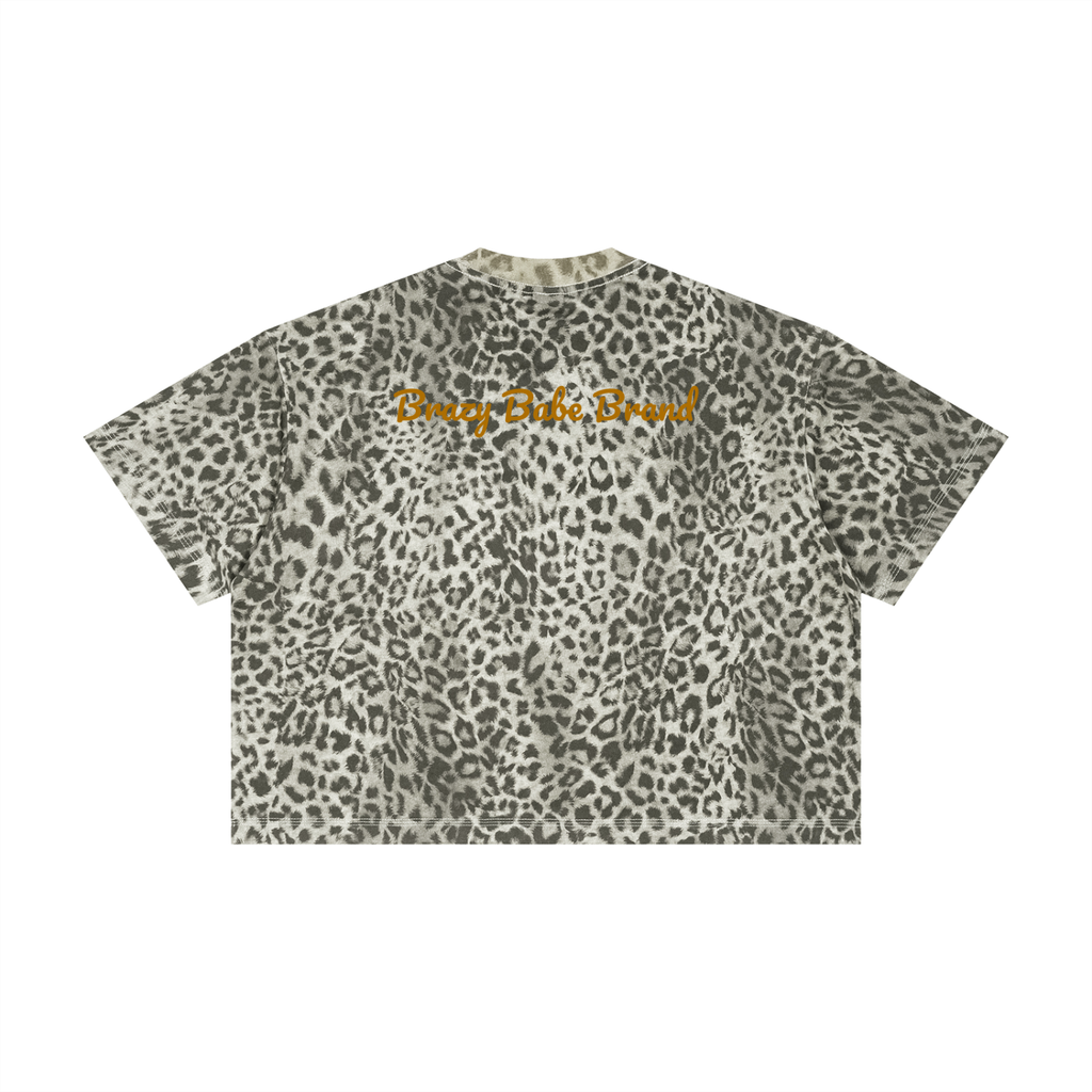 Unisex Leopard Print Boxy T-Shirt