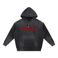 Vintage Washed Frayed Fleece Hoodie