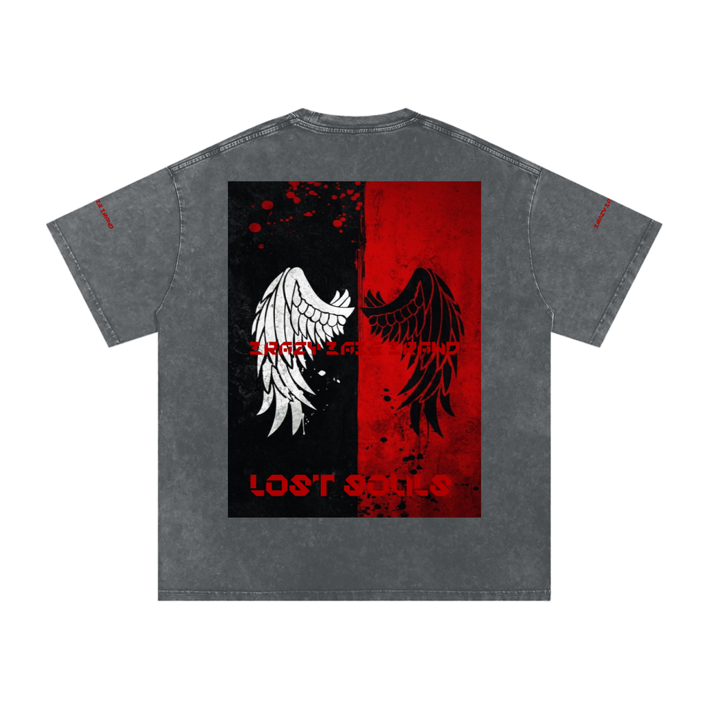 Snow Washed Oversized Cotton T-Shirt