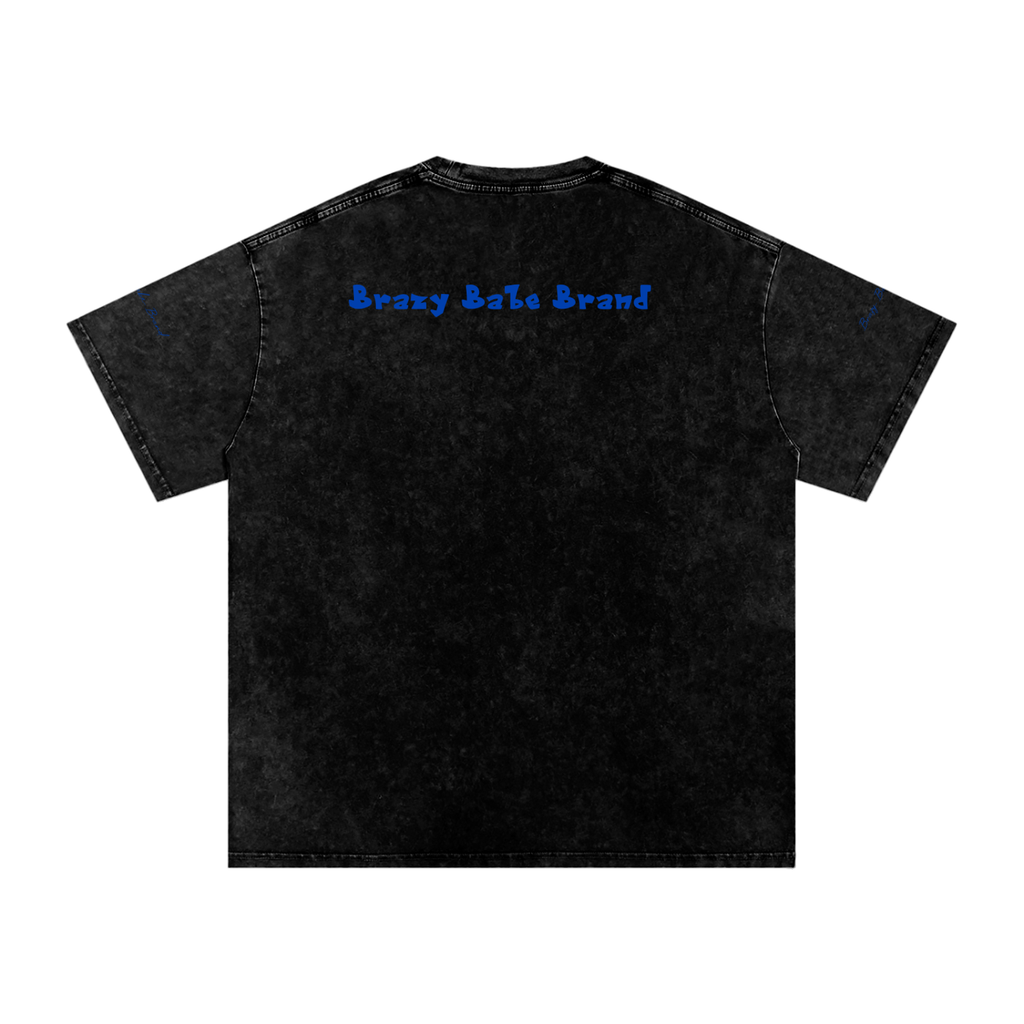 Snow Washed Oversized Cotton T-Shirt