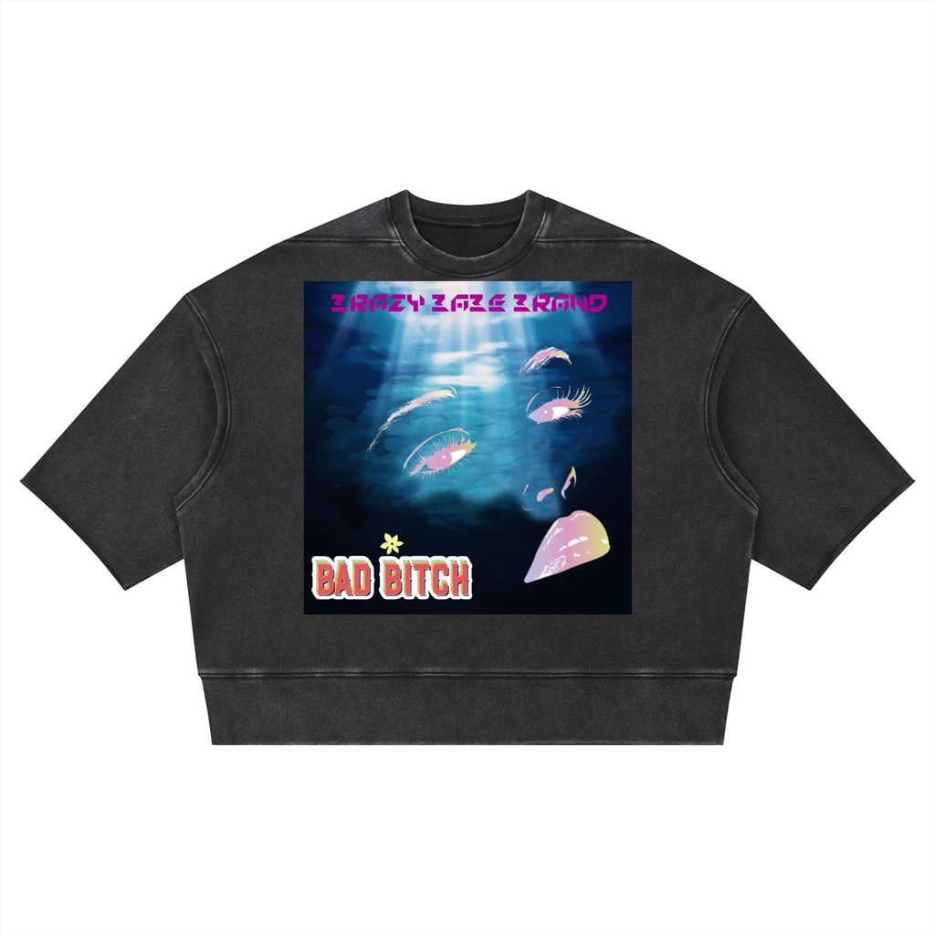 Unisex Mineral Wash Boxy Raw Edge T-Shirt