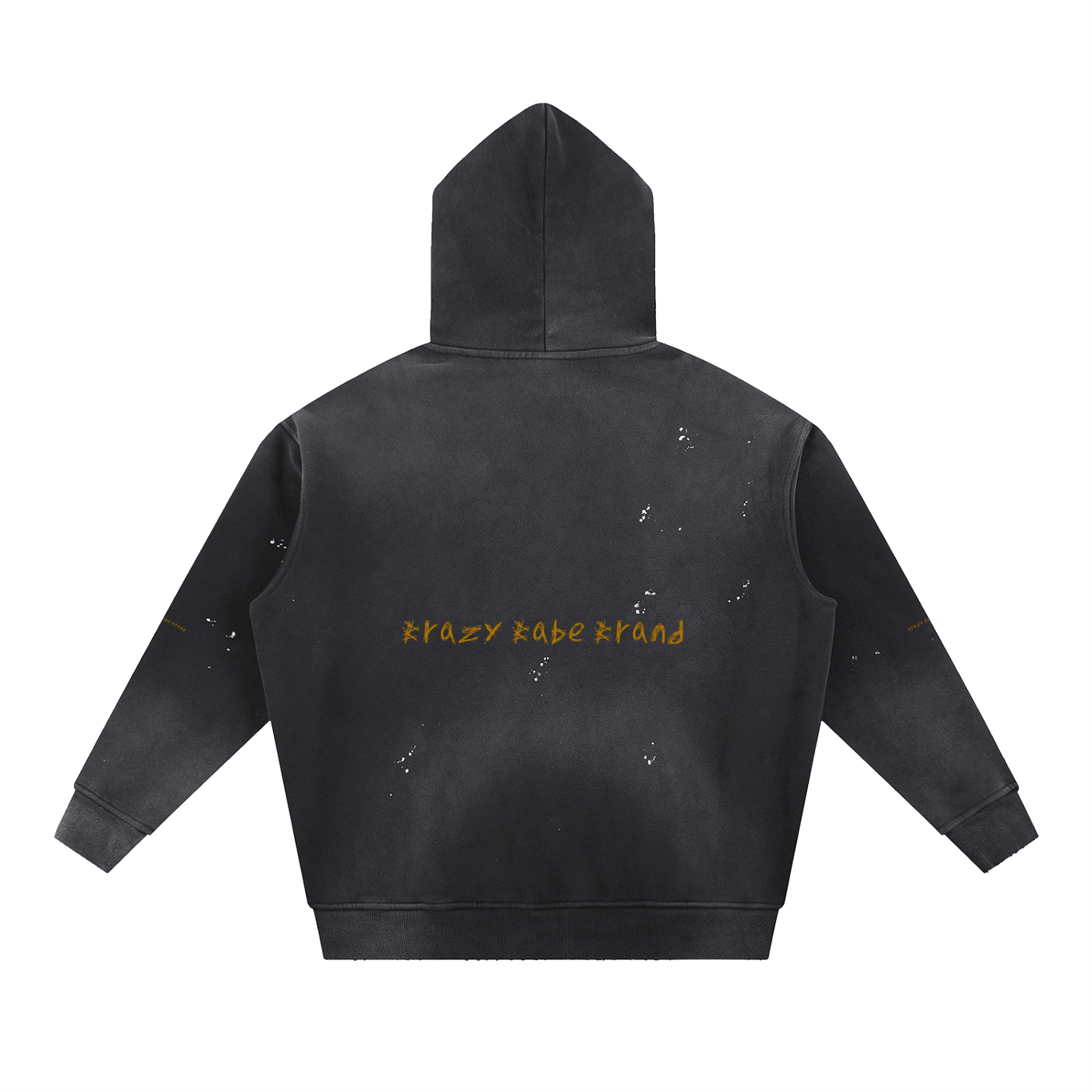 Vintage Washed Frayed Fleece Hoodie