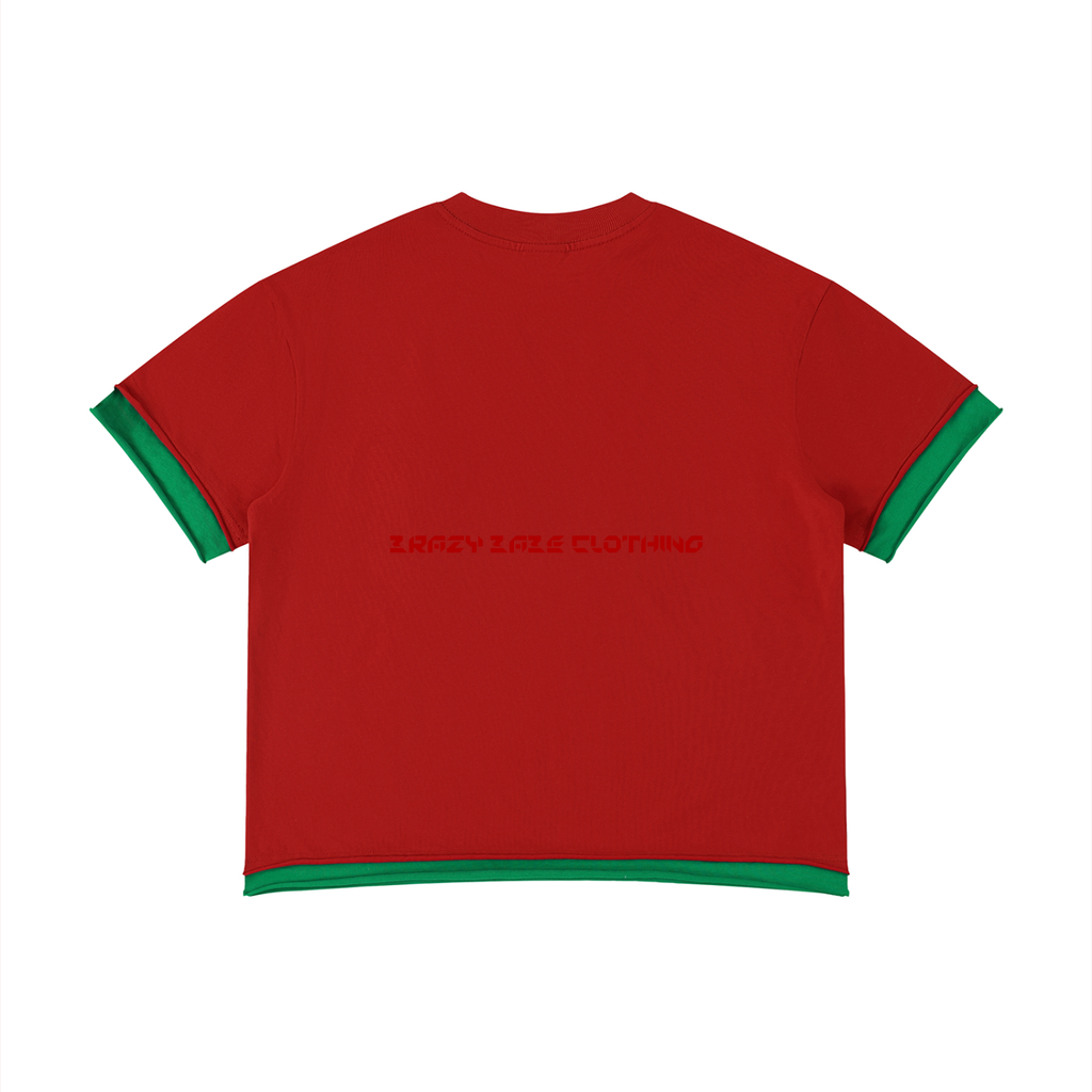 Unisex Boxy Color Block T-Shirt