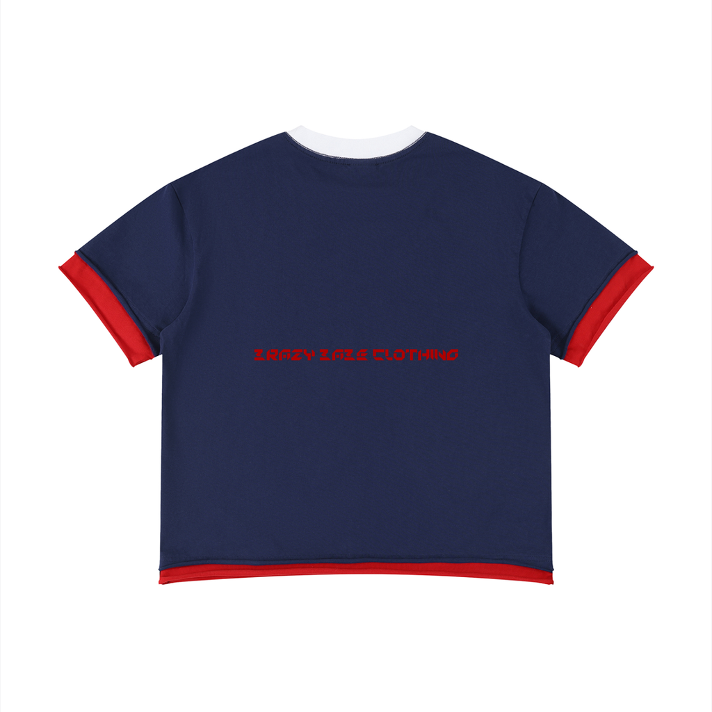 Unisex Boxy Color Block T-Shirt