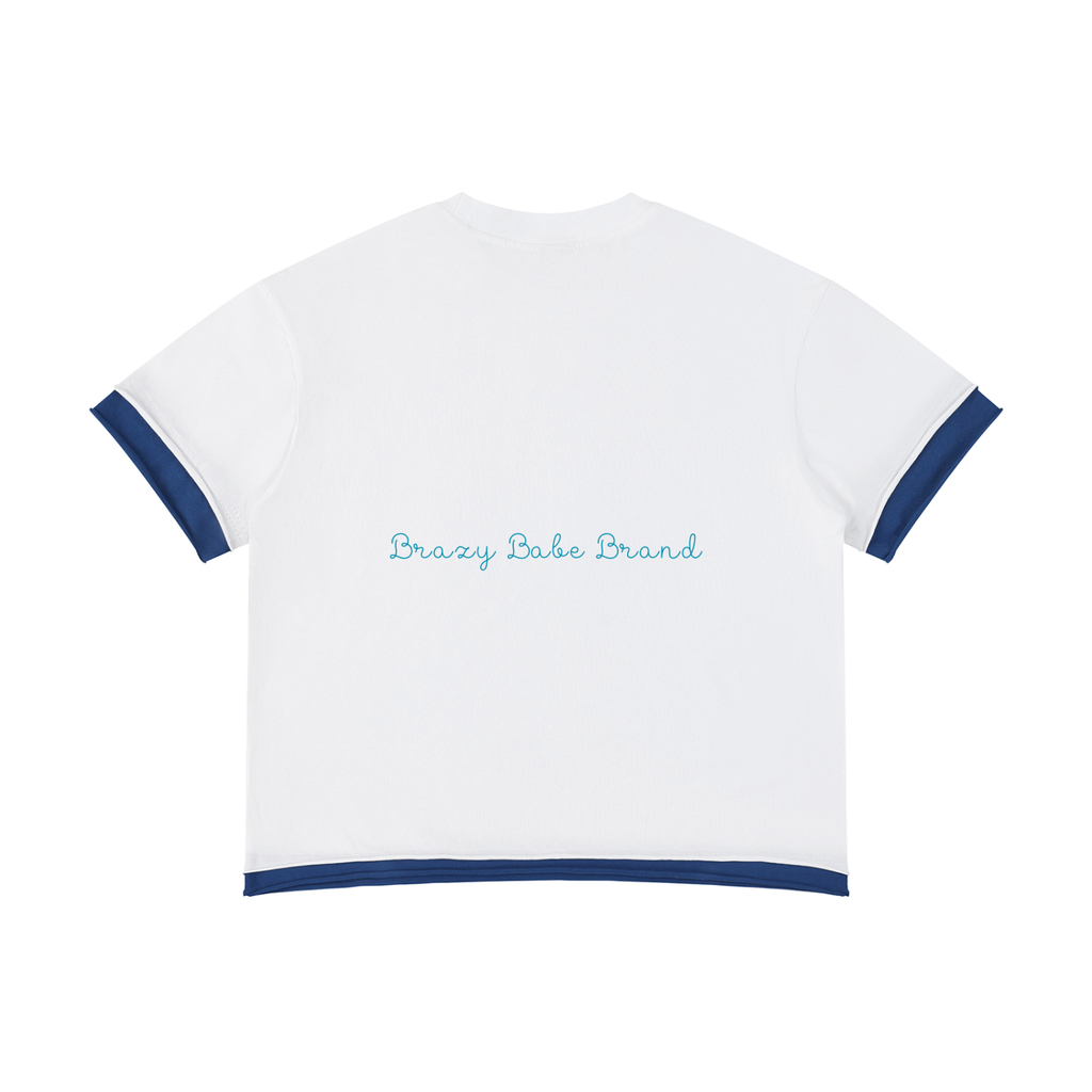 Unisex Boxy Color Block T-Shirt