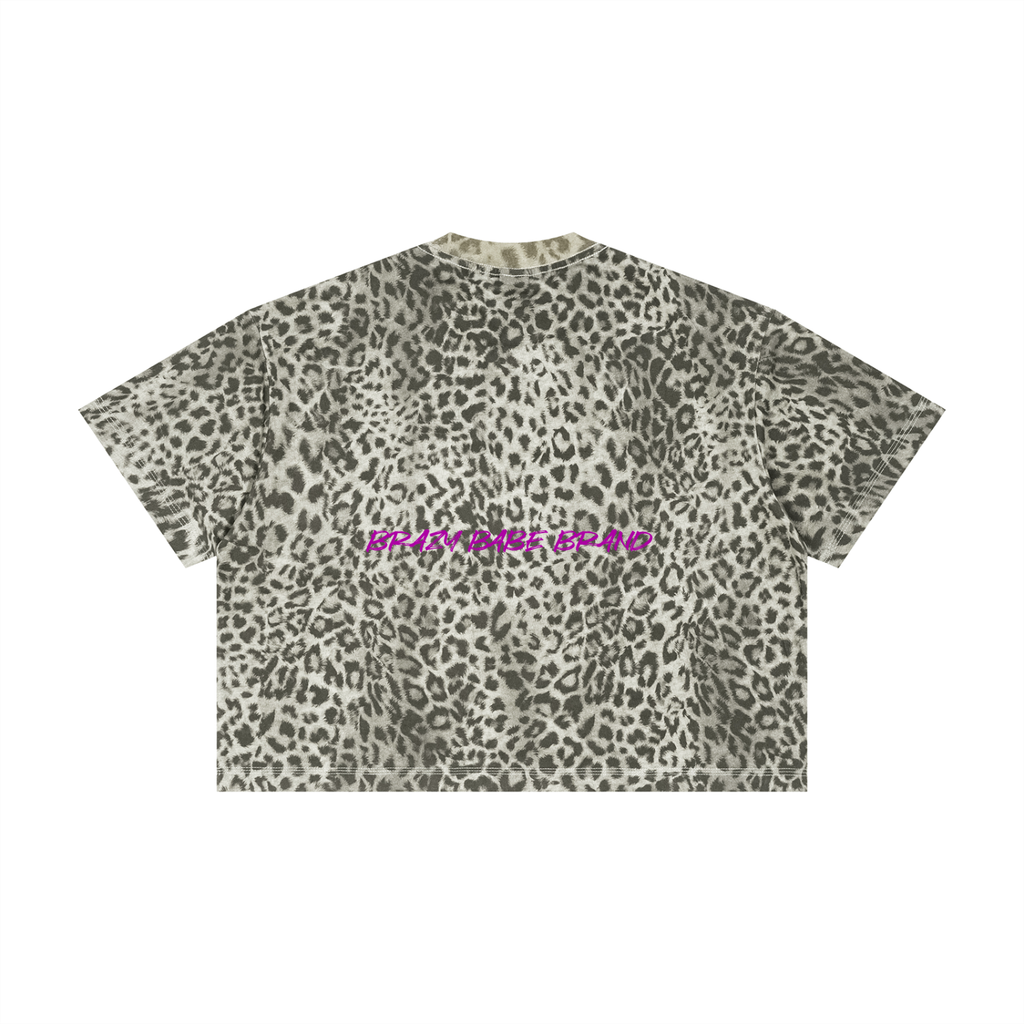 Unisex Leopard Print Boxy T-Shirt