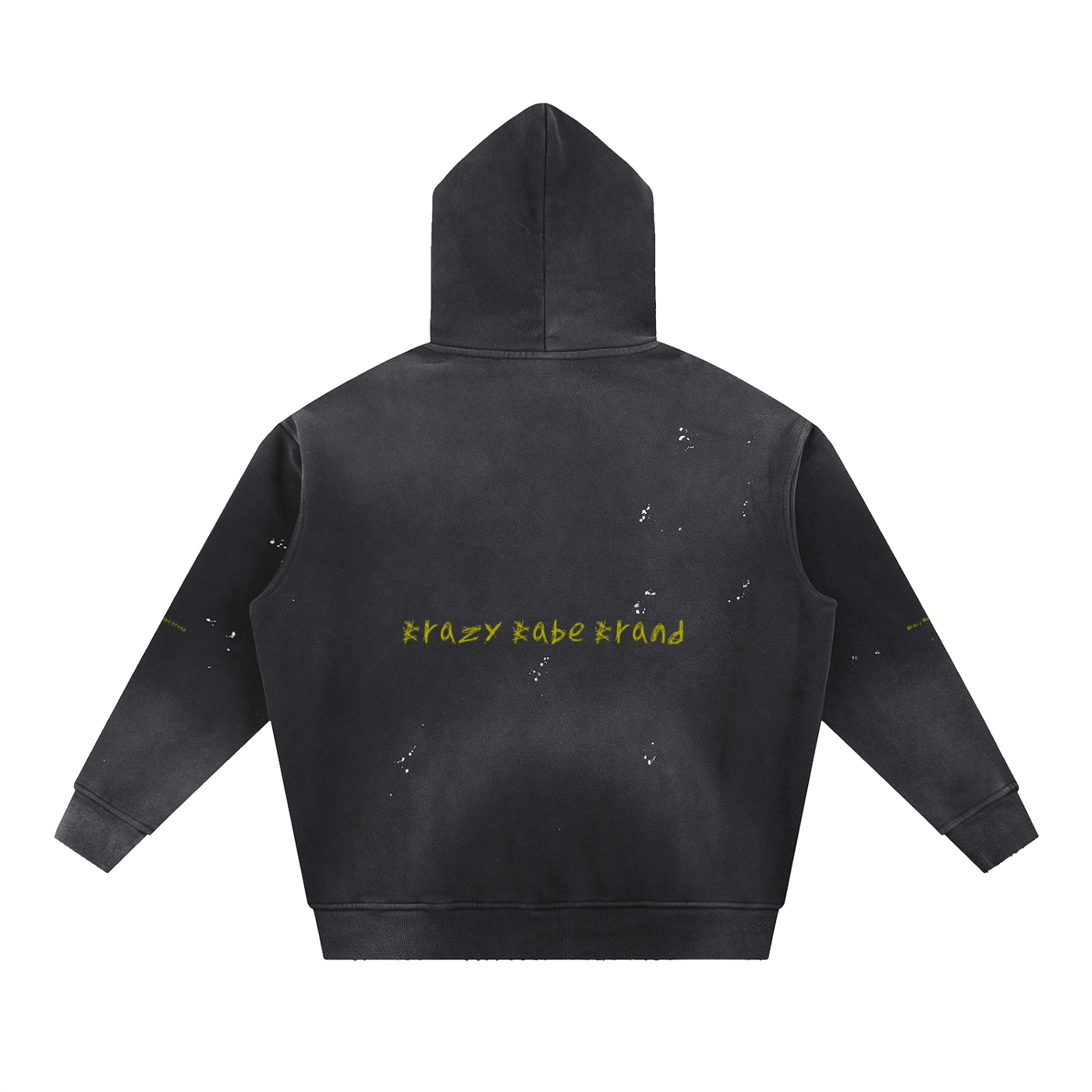 Vintage Washed Frayed Fleece Hoodie